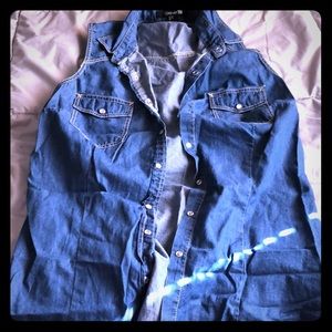 Jean vest top